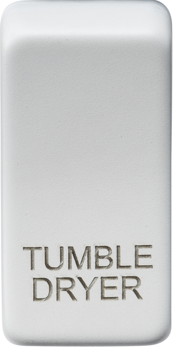 ML Accessories Switch Cover Marked 'TUMBLE DRYER' - Matt White