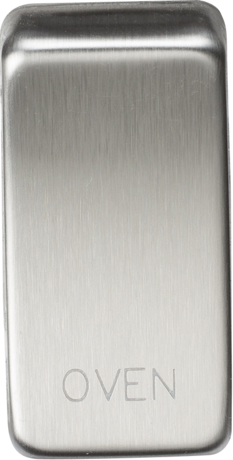 Switch Cover Marked OVEN - Brushed Chrome