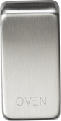 Switch Cover Marked OVEN - Brushed Chrome