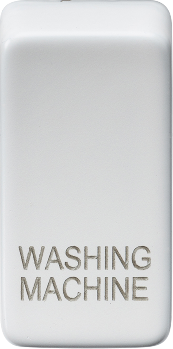 ML Accessories Switch Cover - Marked WASHING MACHINE - Matt White