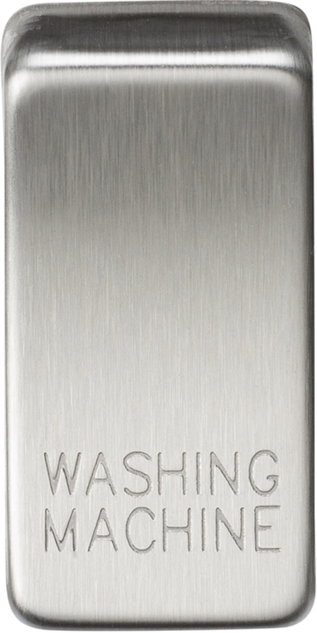 Switch Cover Marked WASHING MACHINE - Brushed Chrome