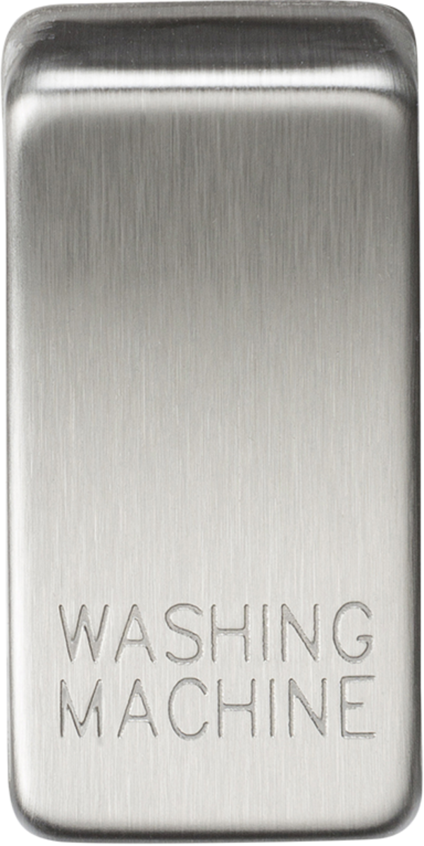 Switch Cover Marked WASHING MACHINE - Brushed Chrome