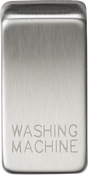 Switch Cover Marked WASHING MACHINE - Brushed Chrome