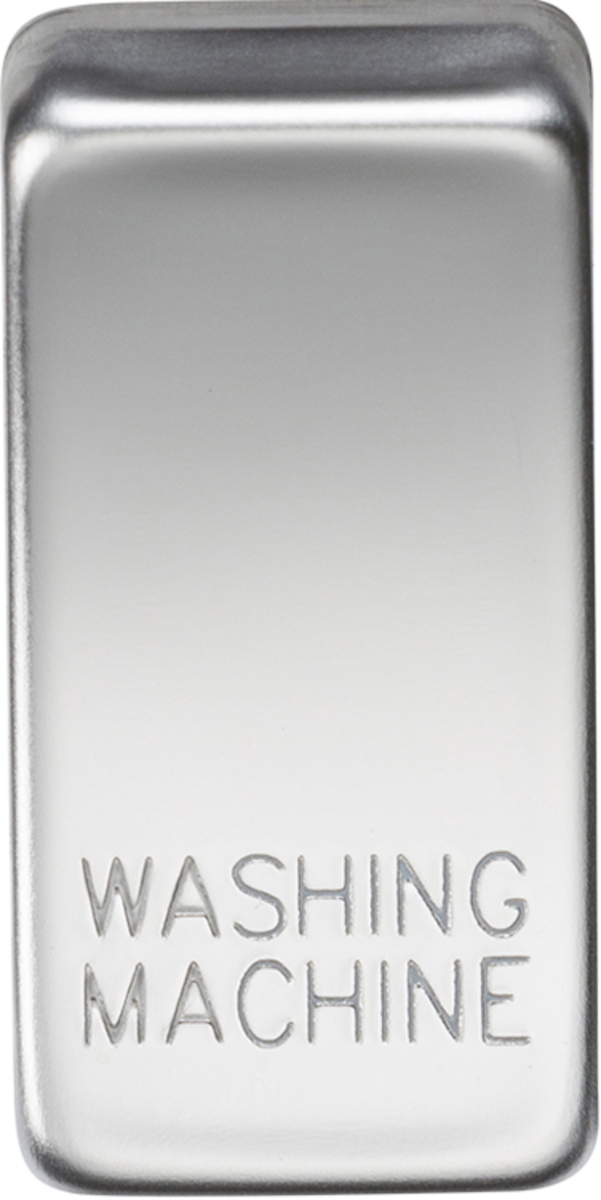 Switch cover marked WASHING MACHINE - polished chrome
