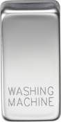 Switch cover marked WASHING MACHINE - polished chrome
