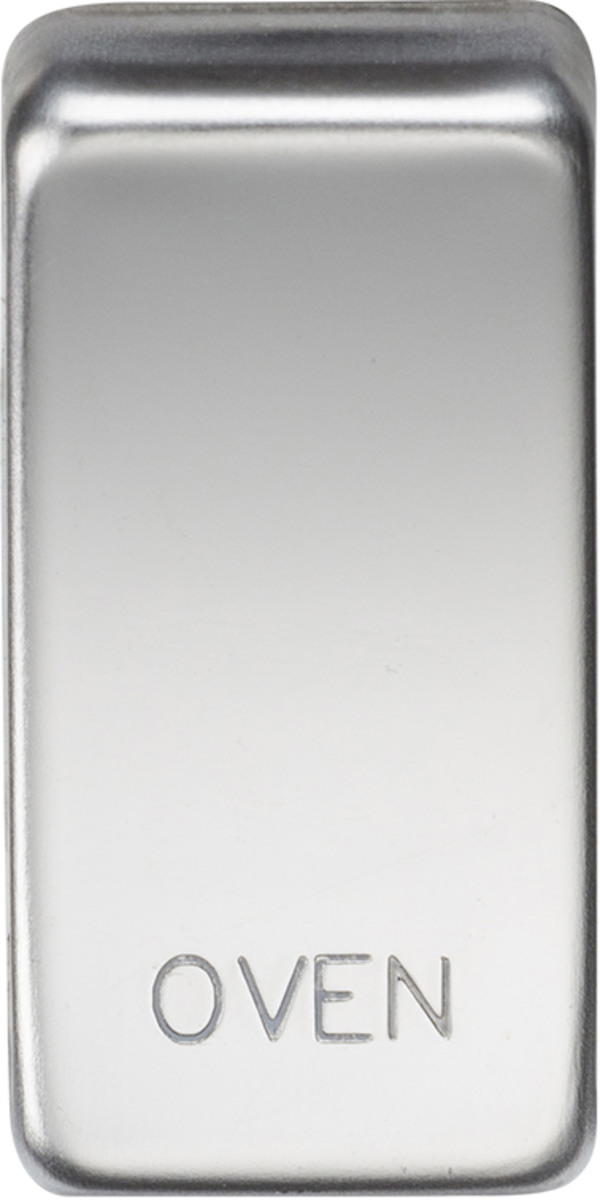 Switch Cover 'Marked OVEN' - Polished Chrome