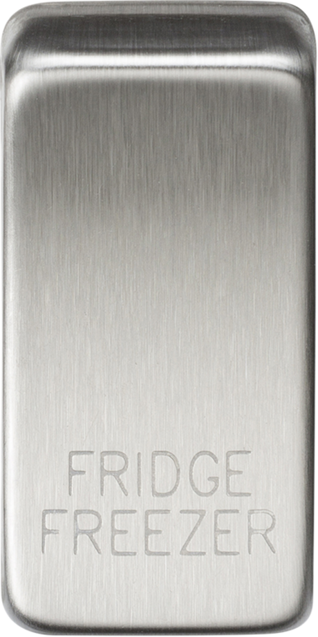 Switch Cover 'Marked FRIDGE/FREEZER' - Brushed Chrome