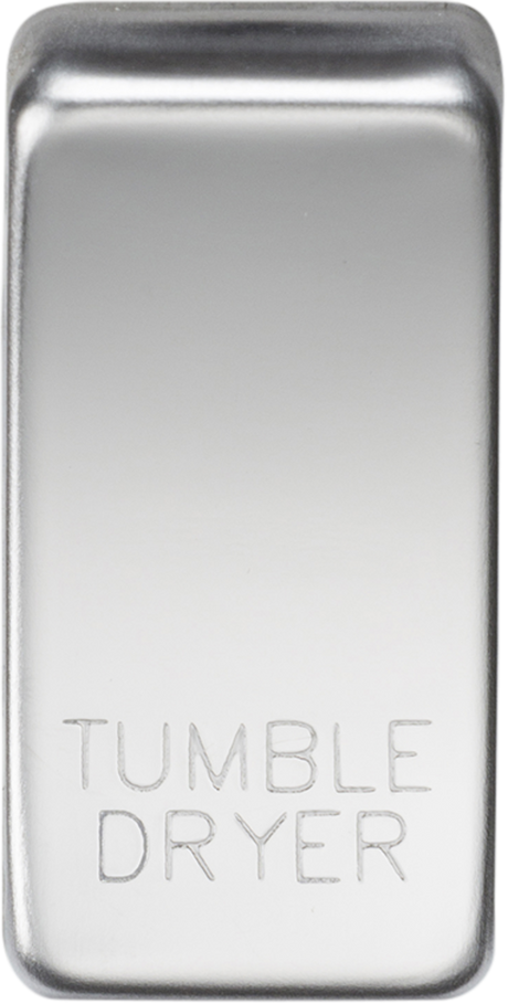 Switch Cover Marked TUMBLE DRYER - Polished Chrome by ML Accessories