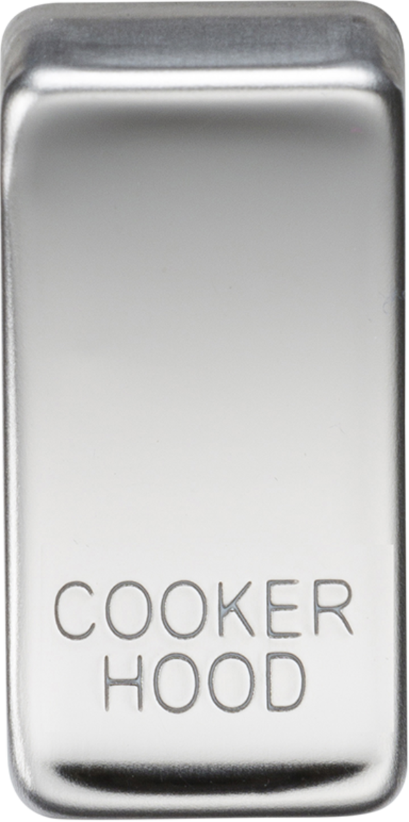 Switch Cover 'Marked COOKER HOOD' - Polished Chrome