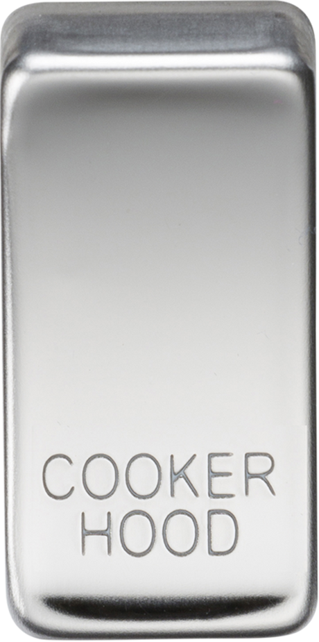 Switch Cover 'Marked COOKER HOOD' - Polished Chrome