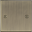 1G Blanking Plate - Antique Brass - Square Edge Design