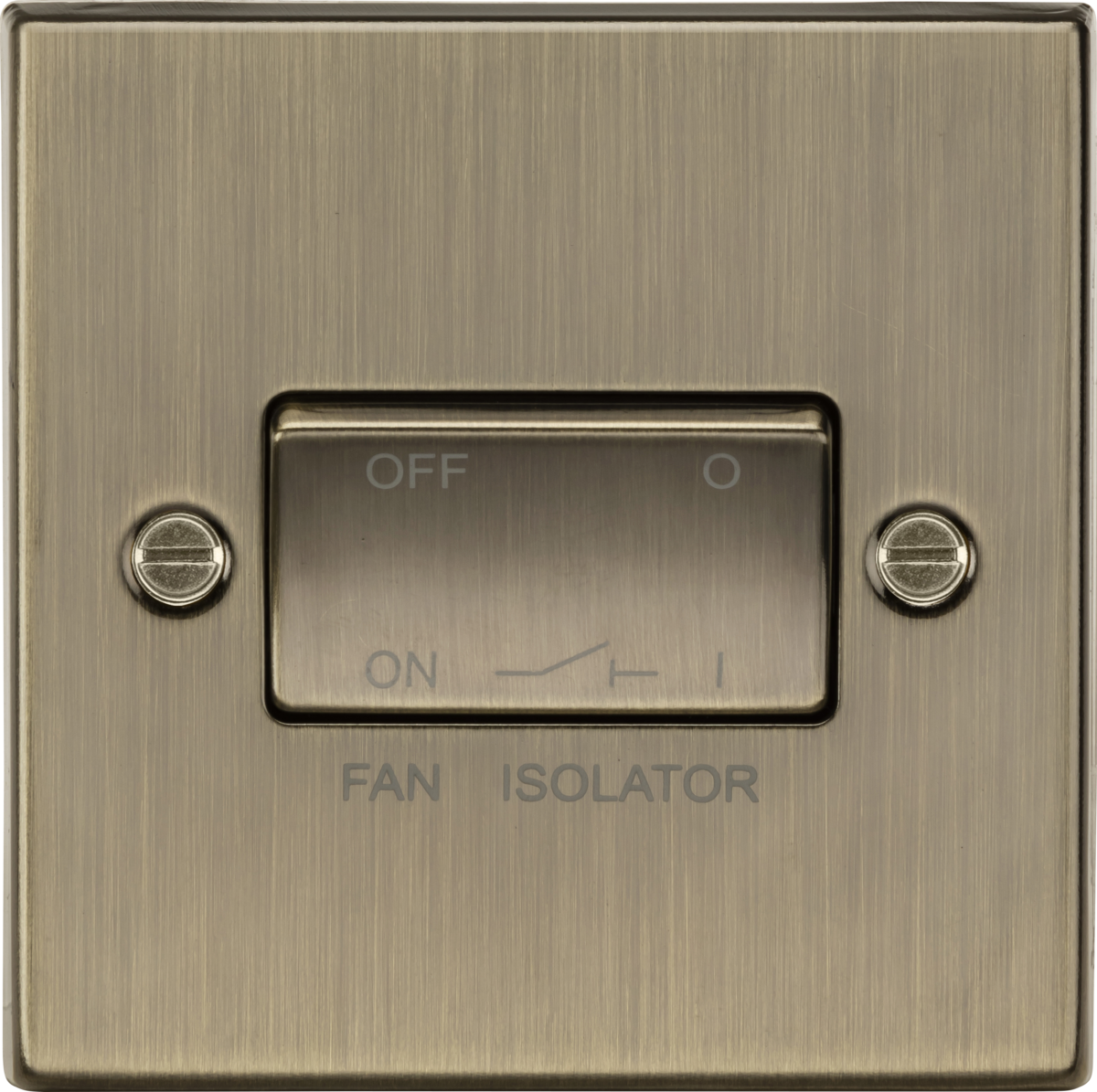 10A Fan Isolator Switch - Antique Brass
