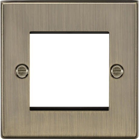 2G Modular Faceplate - Antique Brass with Square Edge Design