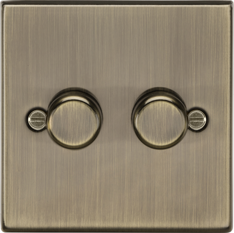 2G 2-way Intelligent Dimmer - Antique Brass - Front View