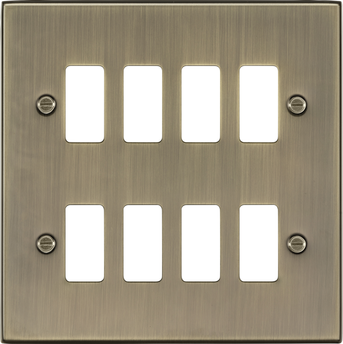 8G Grid Faceplate - Antique Brass for Knightsbridge System