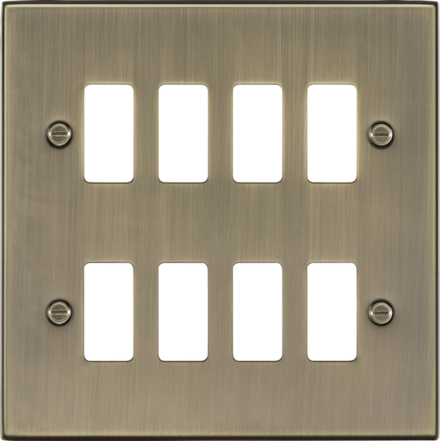 8G Grid Faceplate - Antique Brass for Knightsbridge System