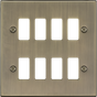 8G Grid Faceplate - Antique Brass for Knightsbridge System