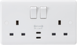 13A 2G DP Switched Socket with Dual USB-C