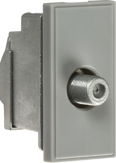 Screened SAT TV Outlet Module 25 x 50mm - Grey