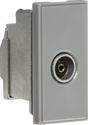 Screened TV Outlet 25 x 50mm - Grey