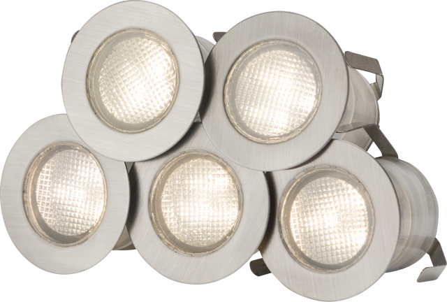 IP65 230V 10 x 0.2W Warm White LED Kit 3000K in Stainless Steel