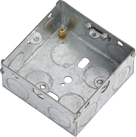 1G 35mm Galvanised Steel Box, Steel Construction