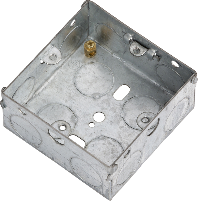 1G 35mm Galvanised Steel Box, Steel Construction