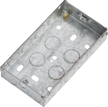 2G 25mm Galvanised Steel Box - Wiring Accessory