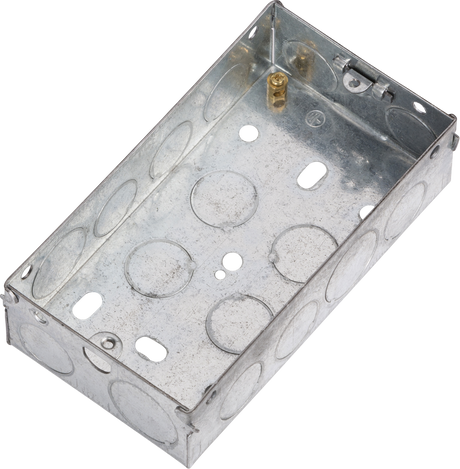 2G 35mm Galvanised Steel Box - Durable Wiring Accessory