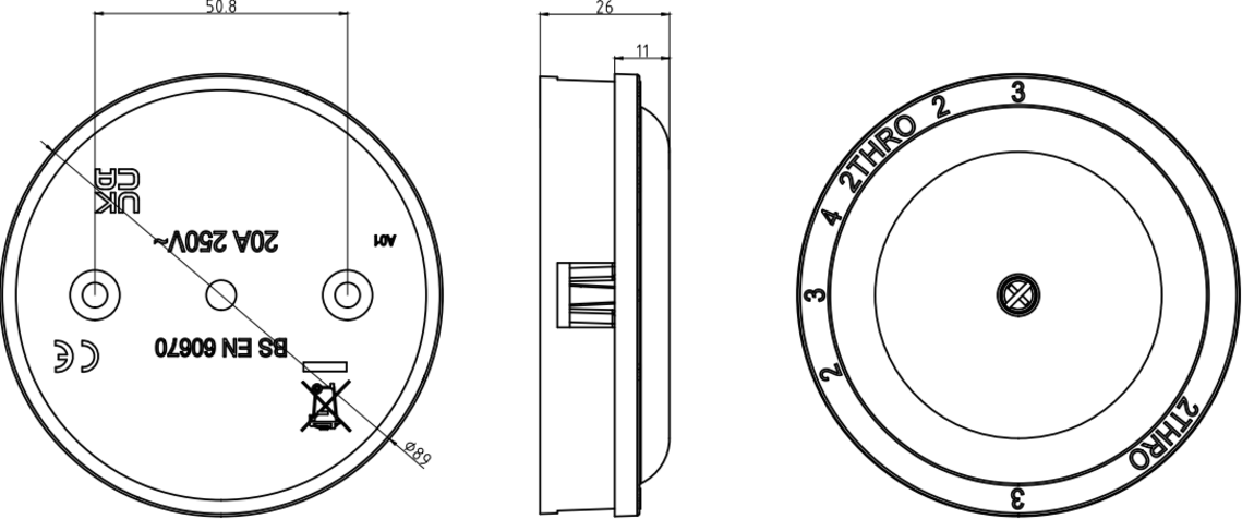 30A Junction Box 3-Terminal - Black 89mm - Image 2