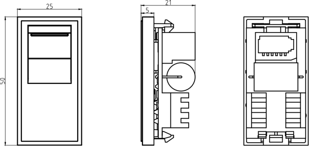 Telephone Master Outlet Module IDC - White