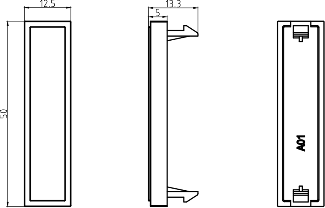 Quarter Blanking Plates 12.5 x 50mm - White