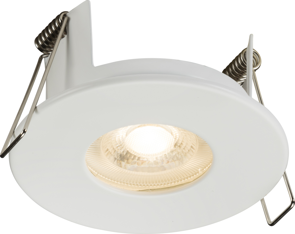 FireNova IP20 Fixed GU10 Fire-rated Open-back Downlight - Matt White