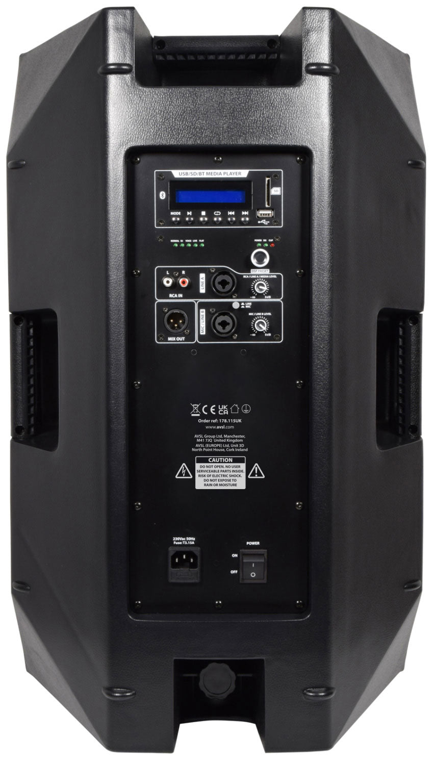 Citronic 178.115UK 15-inch active PA cabinet