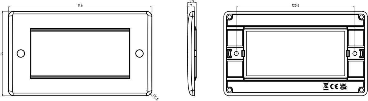 Secondary image of 4G Modular Faceplate - Anthracite