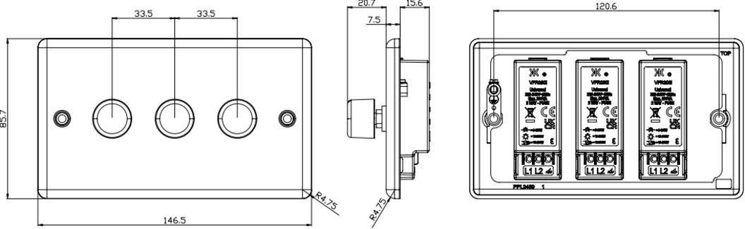 Brushed Chrome Intelligent Dimmer for modern homes