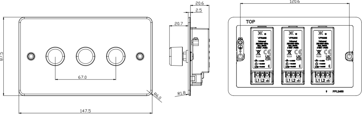 3G 2-Way Intelligent Dimmer additional view