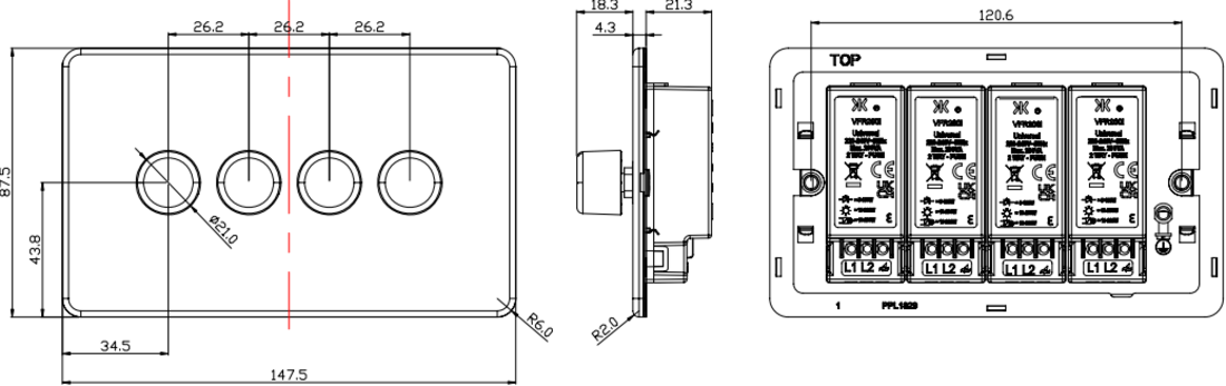 4G 2-way Intelligent Dimmer - Black Nickel