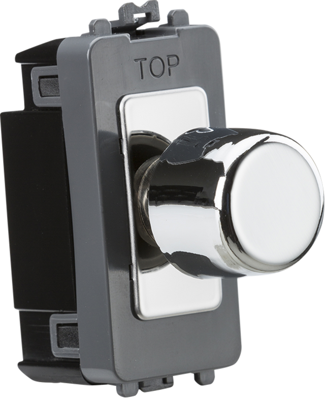 6A 1G 2-Way Dummy Dimmer Module - Polished Chrome