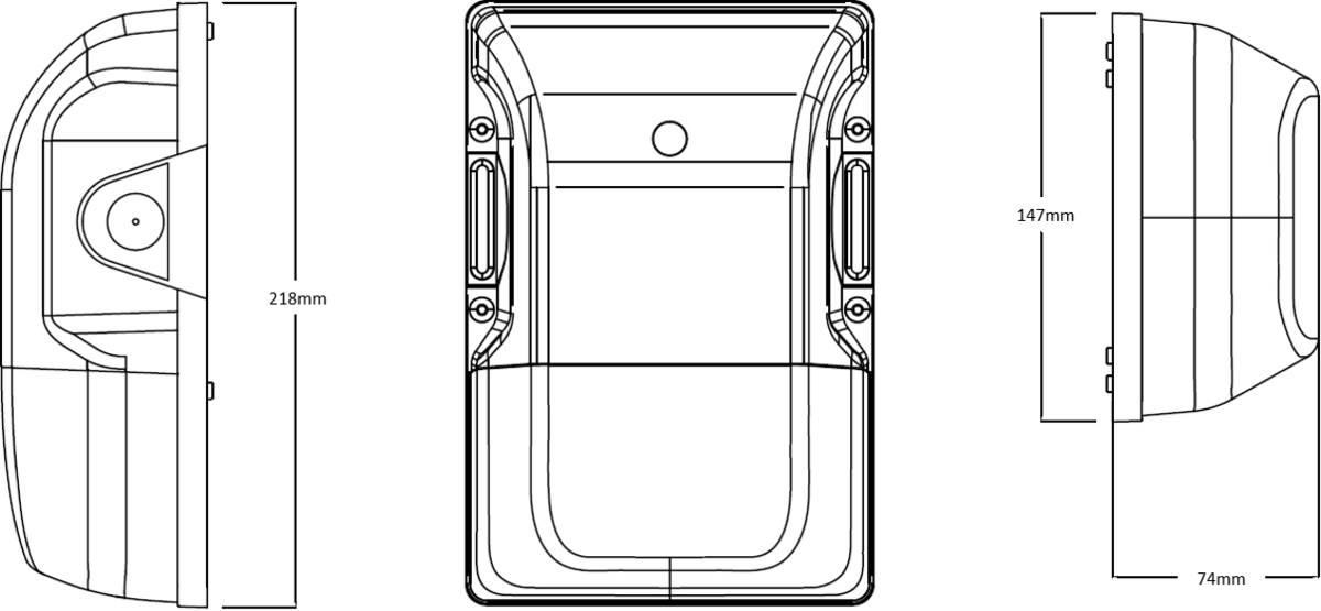 Alternate view of 230V IP65 Adjustable LED Wall Pack