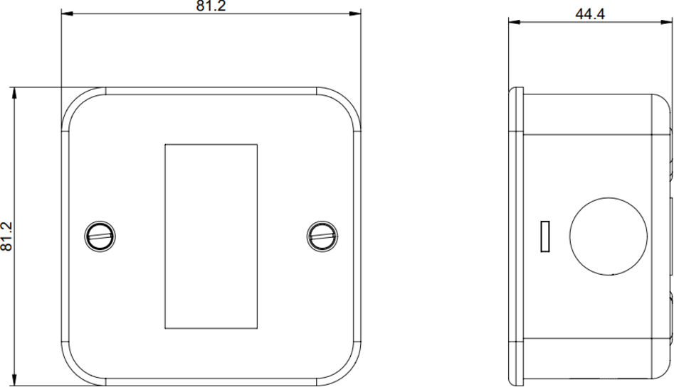 83mm Metal Clad Modular Faceplate - Installation Image