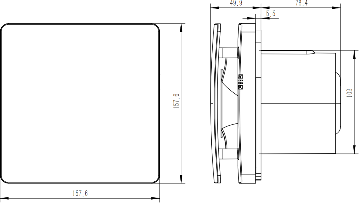 IP45 Extractor Fan for Bathroom - Quiet Operation
