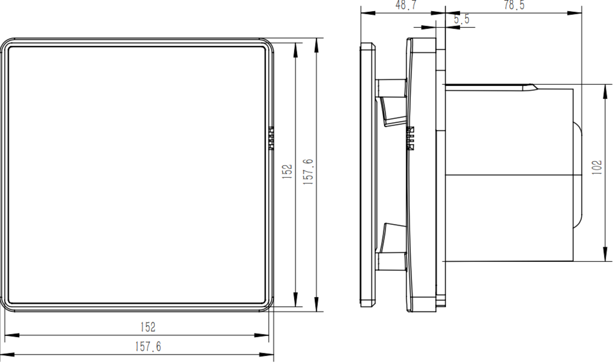 LED Extractor Fan with Overrun Timer - 100mm