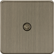 1G TV Outlet Non-Isolated Antique Brass - Coaxial Connection