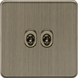 10AX 2G 2-way Toggle Switch - Antique Brass