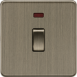 20A 1G DP Switch with Neon - Antique Brass