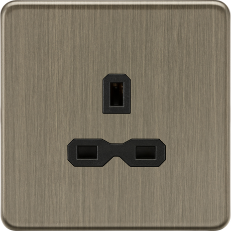 13A 1G Unswitched Socket in Antique Brass