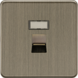 RJ45 Network Outlet - Antique Brass - Screwless Design