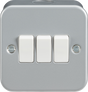 Knightsbridge Metal Clad 10AX 3G 2-way Switch