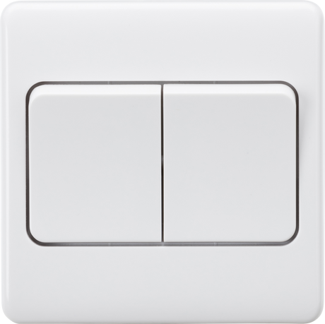 10AX 2G 2-way Wide Rocker Switch in White